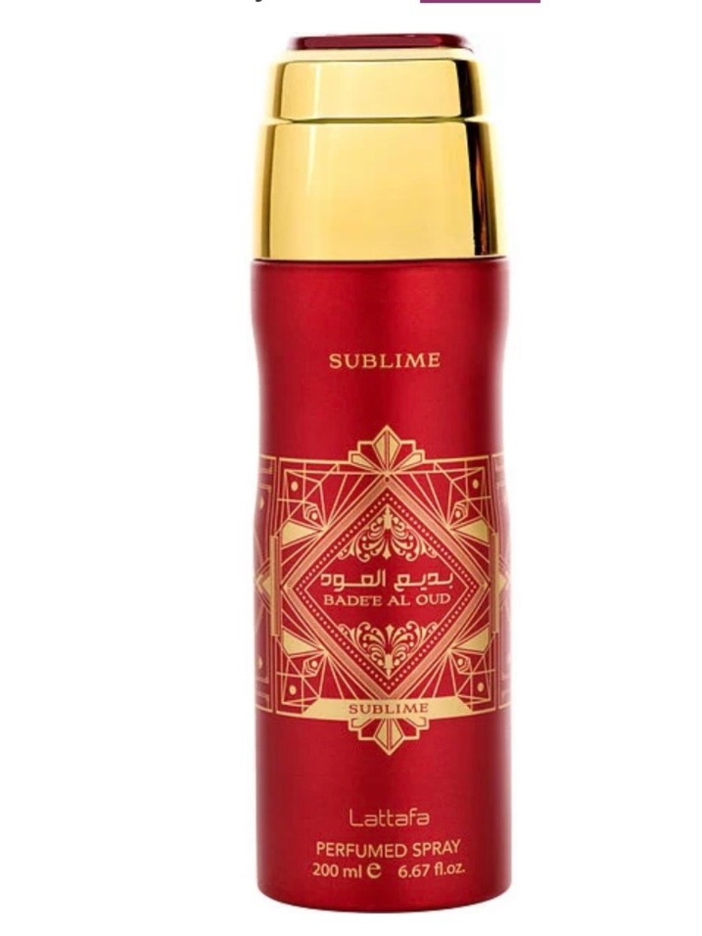 Lattafa Sublime Badee Al Oud Red & Gold Perfumed Spray